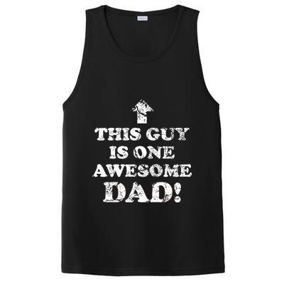 This Guy is One Awesome Dad Distressed PosiCharge Competitor Tank