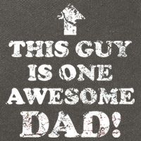 This Guy is One Awesome Dad Distressed Cotton Canvas Backpack