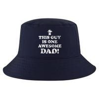 This Guy is One Awesome Dad Distressed Cool Comfort Performance Bucket Hat
