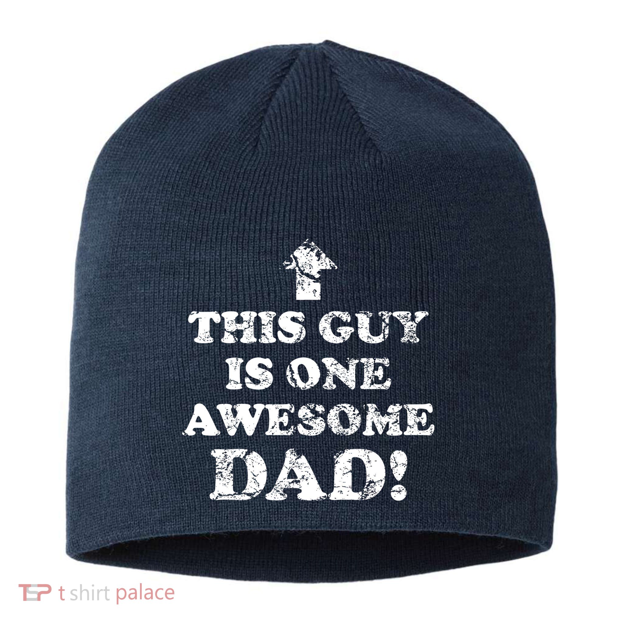 This Guy is One Awesome Dad Distressed Sustainable Beanie