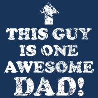 This Guy is One Awesome Dad Distressed 16 in Basic Backpack