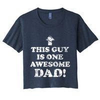This Guy is One Awesome Dad Distressed Crop Top