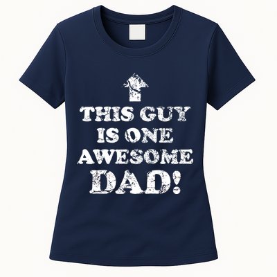 This Guy is One Awesome Dad Distressed Womens T-Shirt