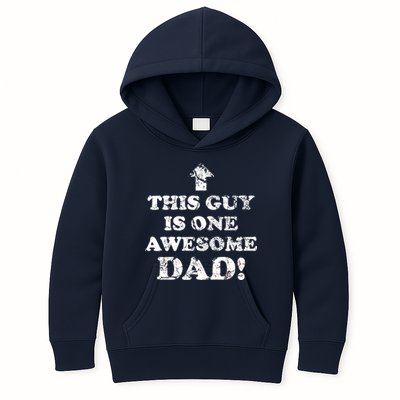 This Guy is One Awesome Dad Distressed Kids Hoodie