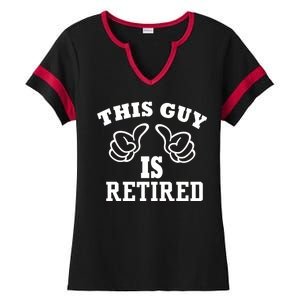 This Guy Is Retired Retirement Ladies Halftime Notch Neck Tee