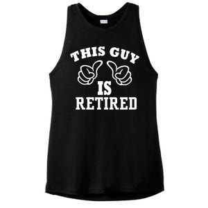 This Guy Is Retired Retirement Ladies PosiCharge Tri-Blend Wicking Tank