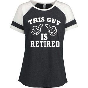 This Guy Is Retired Retirement Enza Ladies Jersey Colorblock Tee