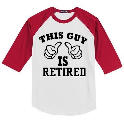 This Guy Is Retired Retirement Kids Colorblock Raglan Jersey