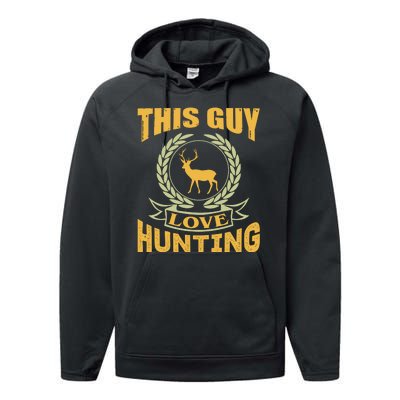 This Guy Love Hunting Performance Fleece Hoodie