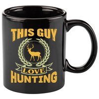 This Guy Love Hunting 11oz C Handle Ceramic Mug