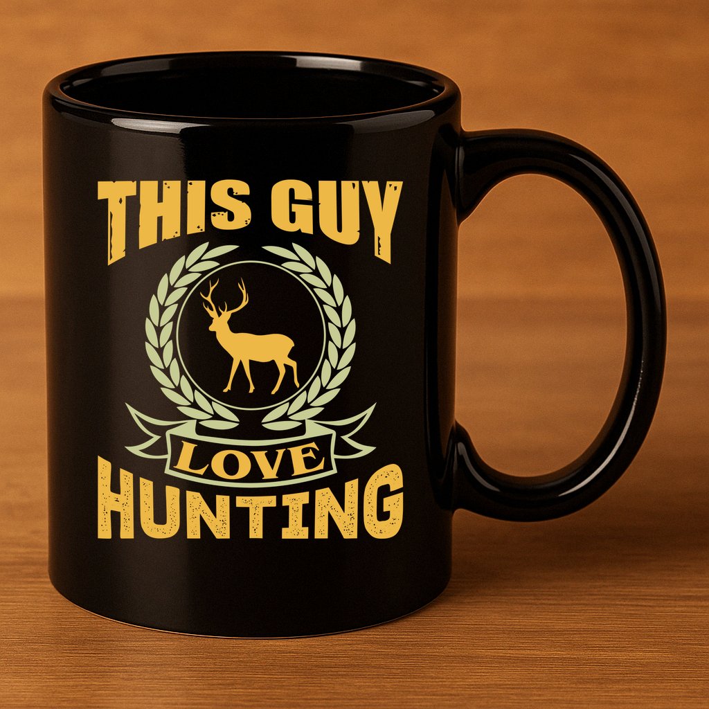 This Guy Love Hunting 11oz C Handle Ceramic Mug