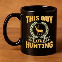 This Guy Love Hunting 11oz C Handle Ceramic Mug