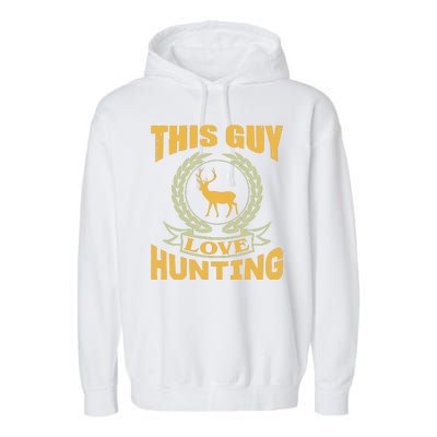 This Guy Love Hunting Garment-Dyed Fleece Hoodie