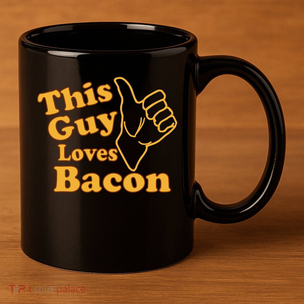 This Guy Loves Bacon 11oz C Handle Ceramic Mug