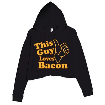 This Guy Loves Bacon Crop Fleece Hoodie