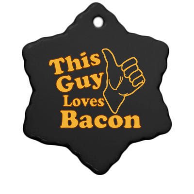 This Guy Loves Bacon Ceramic Star Ornament