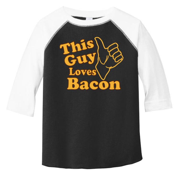 This Guy Loves Bacon Toddler Fine Jersey T-Shirt