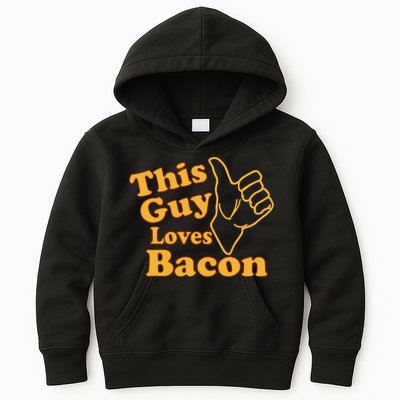 This Guy Loves Bacon Kids Hoodie