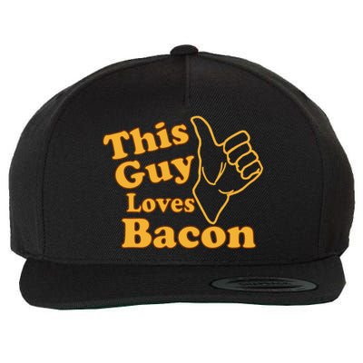 This Guy Loves Bacon Wool Snapback Cap