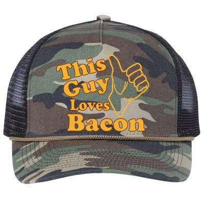 This Guy Loves Bacon Retro Rope Trucker Hat Cap