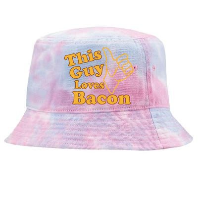 This Guy Loves Bacon Tie-Dyed Bucket Hat