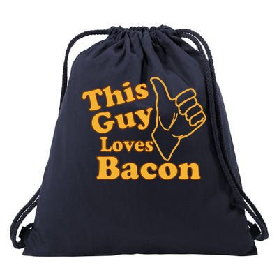 This Guy Loves Bacon Drawstring Bag