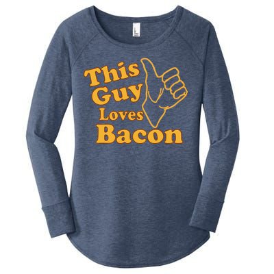 This Guy Loves Bacon Women's Perfect Tri Tunic Long Sleeve Shirt