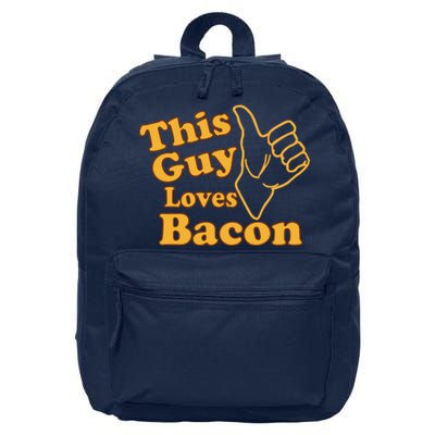 This Guy Loves Bacon 16 in Basic Backpack