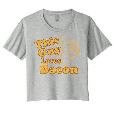 This Guy Loves Bacon Women's Crop Top Tee