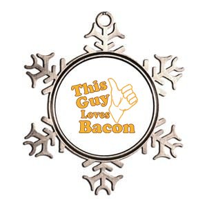 This Guy Loves Bacon Metallic Star Ornament