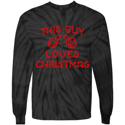 This Guy Loves Christmas Tie-Dye Long Sleeve Shirt