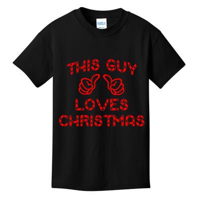 This Guy Loves Christmas Kids T-Shirt