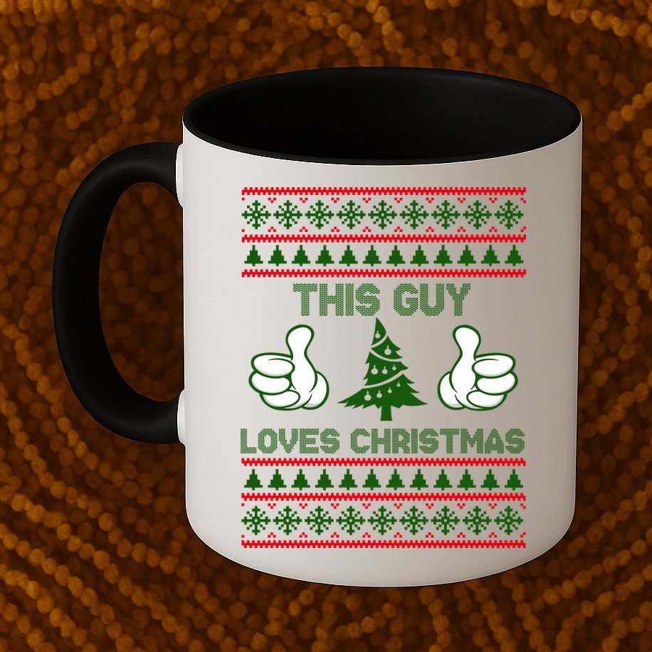This Guy Loves Christmas Ugly Christmas Sweater Mug