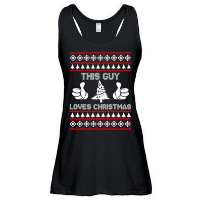 This Guy Loves Christmas Ugly Christmas Sweater Ladies Essential Flowy Tank