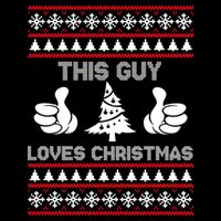 This Guy Loves Christmas Ugly Christmas Sweater Womens Tank Top