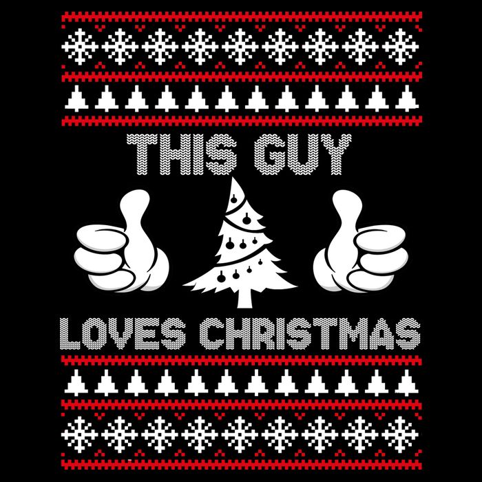 This Guy Loves Christmas Ugly Christmas Sweater Womens Tank Top