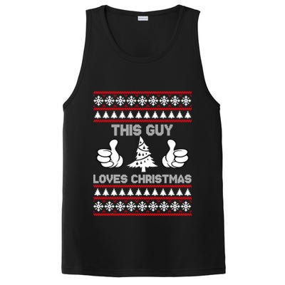 This Guy Loves Christmas Ugly Christmas Sweater PosiCharge Competitor Tank