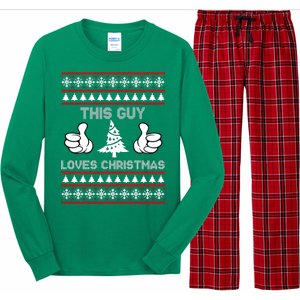 This Guy Loves Christmas Ugly Christmas Sweater Long Sleeve Pajama Set