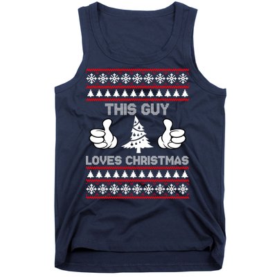 This Guy Loves Christmas Ugly Christmas Sweater Tank Top