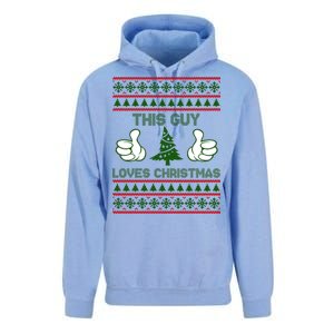 This Guy Loves Christmas Ugly Christmas Sweater Unisex Surf Hoodie