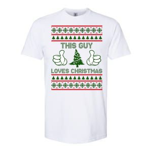 This Guy Loves Christmas Ugly Christmas Sweater Softstyle CVC T-Shirt