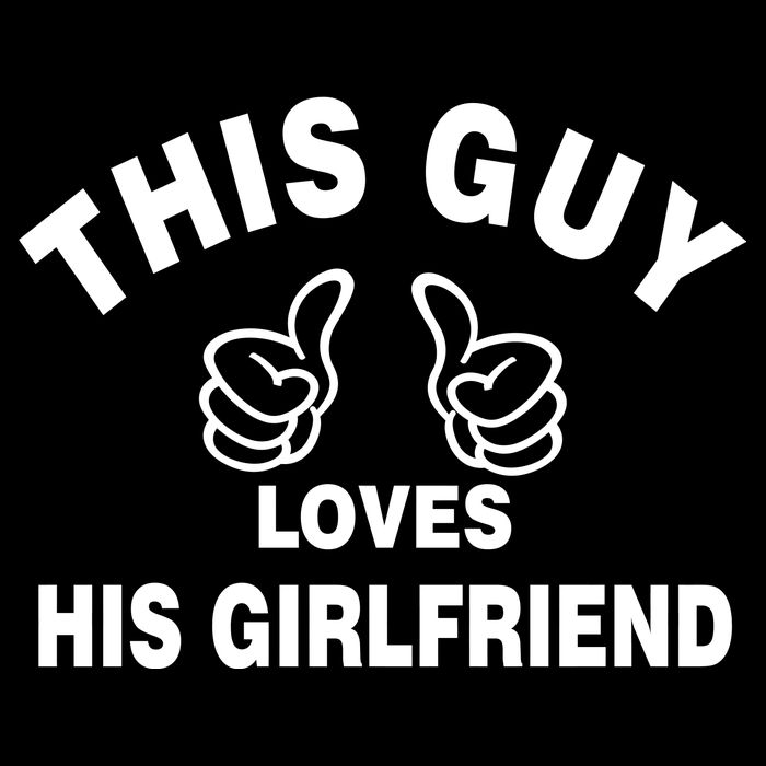 This Guy Loves His Girlfriend Drawstring Bag