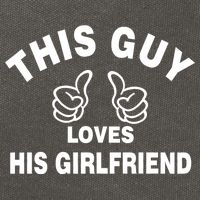 This Guy Loves His Girlfriend Cotton Canvas Backpack