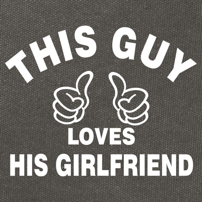 This Guy Loves His Girlfriend Cotton Canvas Backpack