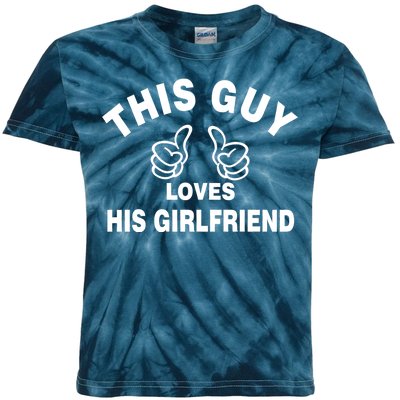 This Guy Loves His Girlfriend Kids Tie-Dye T-Shirt