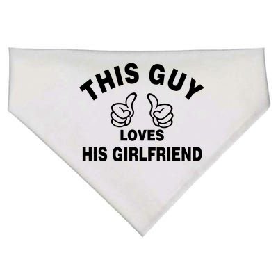 This Guy Loves His Girlfriend USA-Made Doggie Bandana