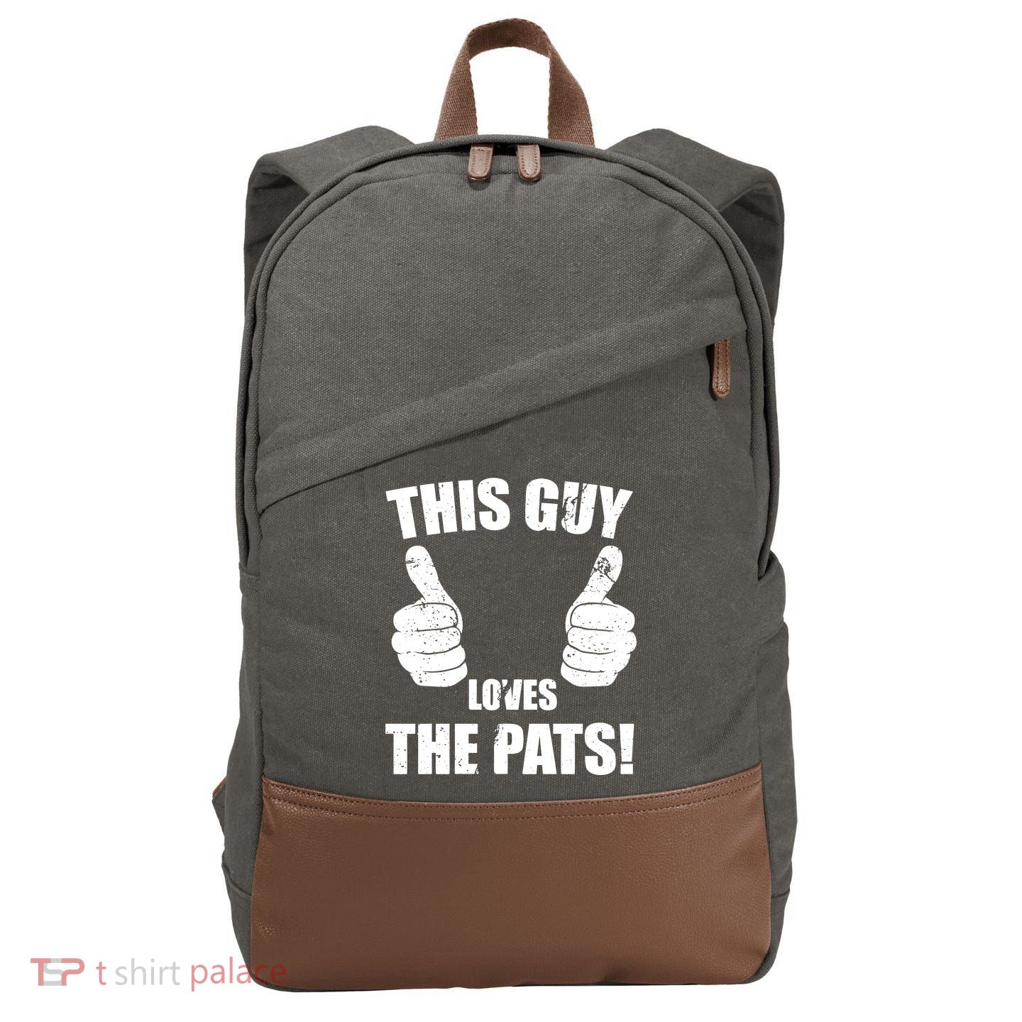 This Guy Loves The Pats Cotton Canvas Backpack