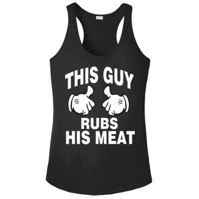 This Guy Rubs His Meat Ladies PosiCharge Competitor Racerback Tank