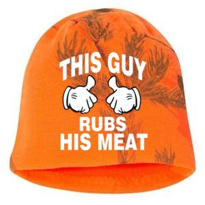 This Guy Rubs His Meat Kati - Camo Knit Beanie