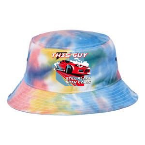 This Guy Still Plays With Cars Tie Dye Newport Bucket Hat